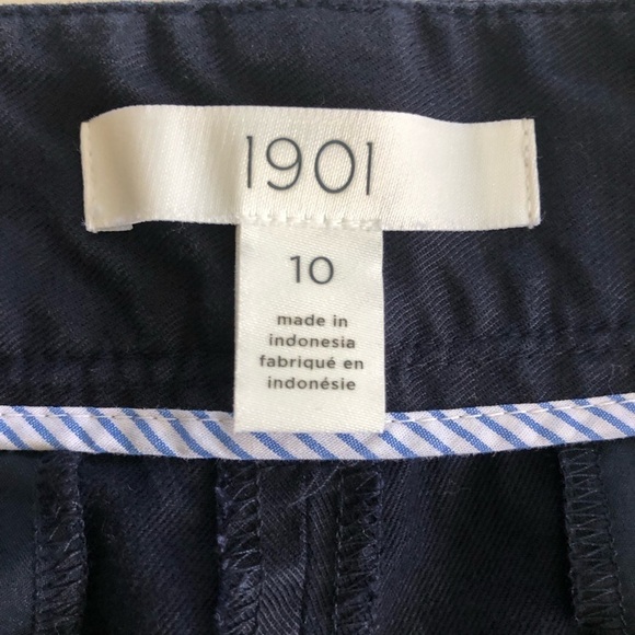 1901 Navy High Waist Cropped Wide Leg Pants Size 10 - Picture 7 of 14